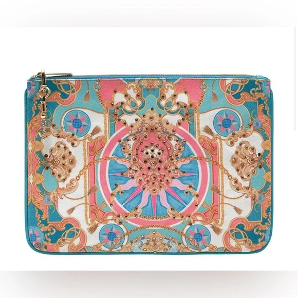 CAMILLA *Sail Away With Me* small canvas clutch pouch travel makeup bag sac - Picture 2 of 6